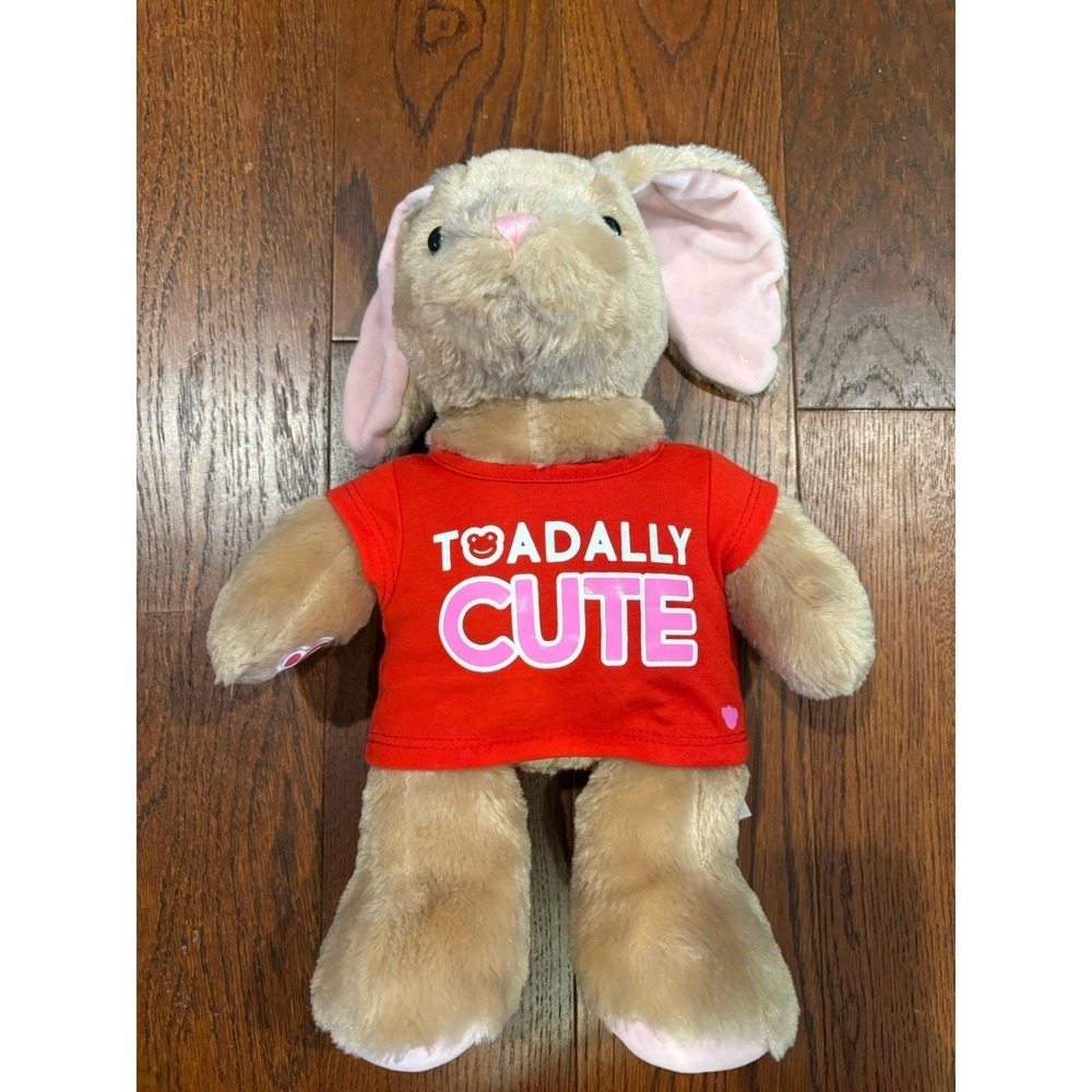 Build-A-Bear Workshop Classic Tan/Pink Rabbit Pawlette Plush 15" Bunny Rabbit